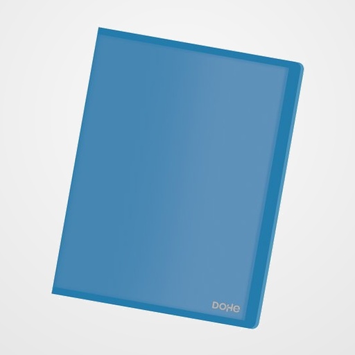 CARPETA FUNDAS (TARIFARIO) DOHE PP FLEXIBLE TRASLUCIDO A4 20 F. AZUL