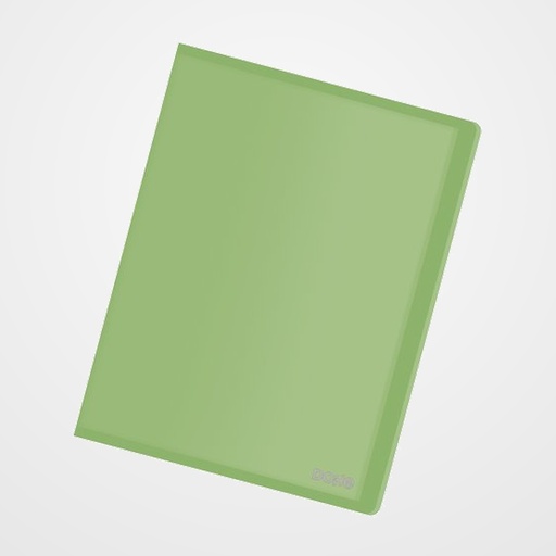 CARPETA FUNDAS (TARIFARIO) DOHE PP FLEXIBLE TRASLUCIDO A4 20 F. VERDE