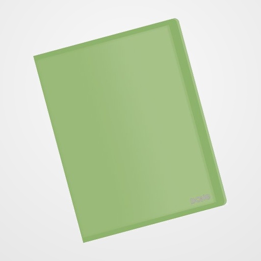 CARPETA FUNDAS (TARIFARIO) DOHE PP FLEXIBLE TRASLUCIDO A4 40 F. VERDE