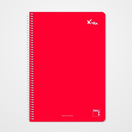 BLOC PACSA XTRA tapa EXTRA 4º 80h PAUTA 2,5 60g. ROJO