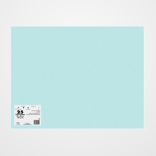 CARTULINA 50x65 DOHE 180g AZUL SADO PAQUETE de 25