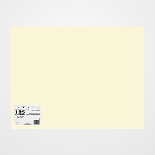 CARTULINA 50x65 DOHE 180g CREMA PAQUETE de 125