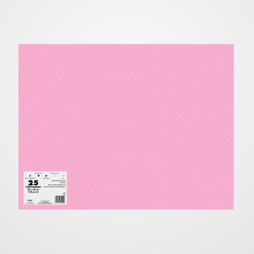CARTULINA 50x65 DOHE 180g ROSA CARMESI PAQUETE de 25