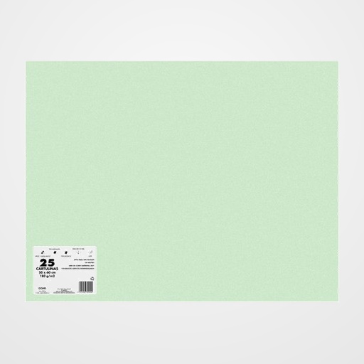 CARTULINA 50x65 DOHE 180g VERDE ALFACE PAQUETE de 25