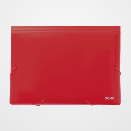 CLASIFICADOR ACORDEON DOHE PP OPACO A4 13 DPTOS. GOMAS ROJO