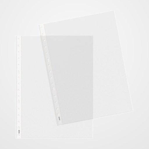 FUNDA MULTITALADRO DOHE EXTRA PP 80µ PL.NJ. A4 16 TAL.RFZO. PAQUETE de 100