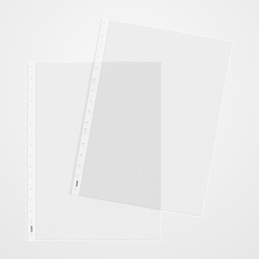 FUNDA MULTITALADRO DOHE PREMIUM PLUS PP 80µ PL.NJ. A4 16 TAL.RFZO. PAQUETE de 100