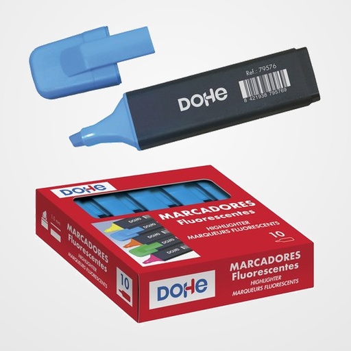 MARCADOR FLUOR DOHE AZUL