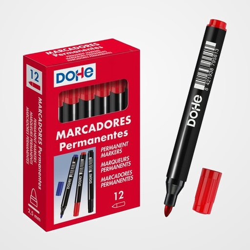 MARCADOR PERMANENTE DOHE CONICO 2 mm ROJO