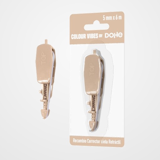 RECAMBIO CORRECTOR CINTA DOHE COLOUR VIBES 5 mm x 6 m BEIGE