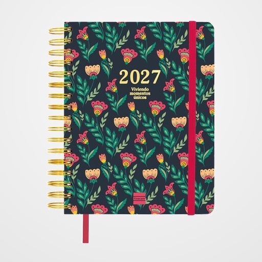 AGENDA ANUAL (2026-27) FINOCAM 16 MESES VITAE WIRE-O tapa EXTRADURA S/V APAIS. 4º 155x217 con GOMA VERDE