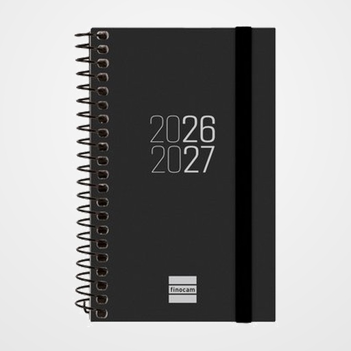 AGENDA ESCOLAR (2026-27) FINOCAM CATALAN ESPIR ESPIRAL tapa PP S/V APAIS. E3 79x127 con GOMA NEGRE