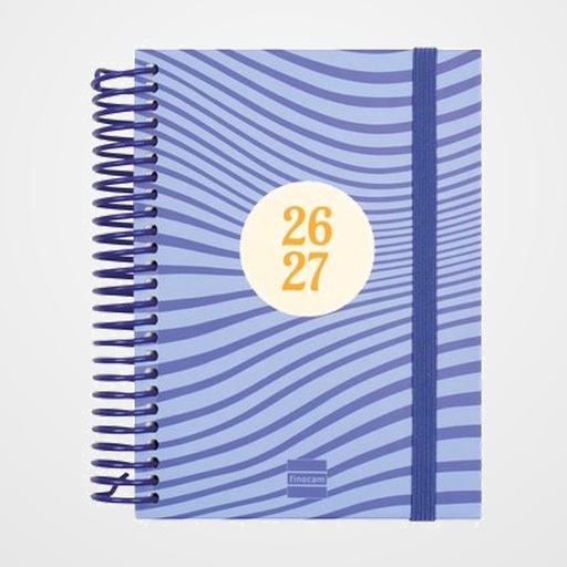 AGENDA ESCOLAR (2026-27) FINOCAM DIVA ESPIRAL tapa EXTRADURA D/P 8º 120x164 OLAS