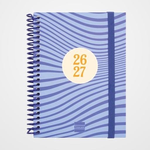 AGENDA ESCOLAR (2026-27) FINOCAM DIVA ESPIRAL tapa EXTRADURA S/V APAIS. 8º 120x164 OLAS