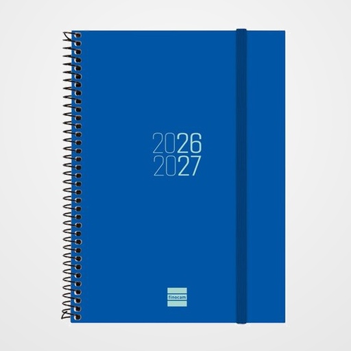 AGENDA ESCOLAR (2026-27) FINOCAM ESPIR ESPIRAL tapa PP S/V APAIS. E10 155x212 con GOMA AZUL