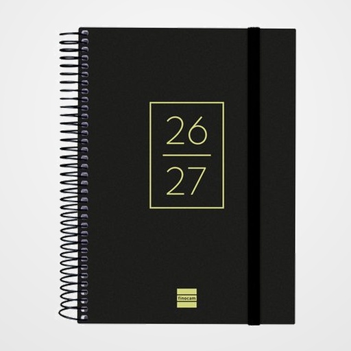 AGENDA ESCOLAR (2026-27) FINOCAM SECUNDARIA ESPIRAL tapa PP D/P 4º 155x212 con GOMA NEGRO