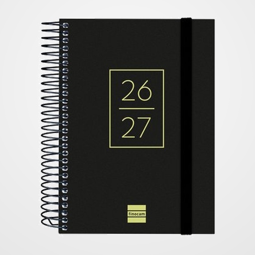 AGENDA ESCOLAR (2026-27) FINOCAM SECUNDARIA ESPIRAL tapa PP D/P 8º 120x164 con GOMA NEGRO