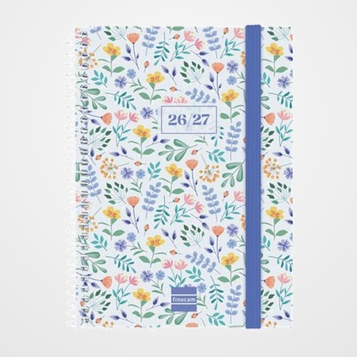 AGENDA ESCOLAR (2026-27) FINOCAM SECUNDARIA ESPIRAL tapa PP S/V APAIS. 8º 120x164 con GOMA FIORI