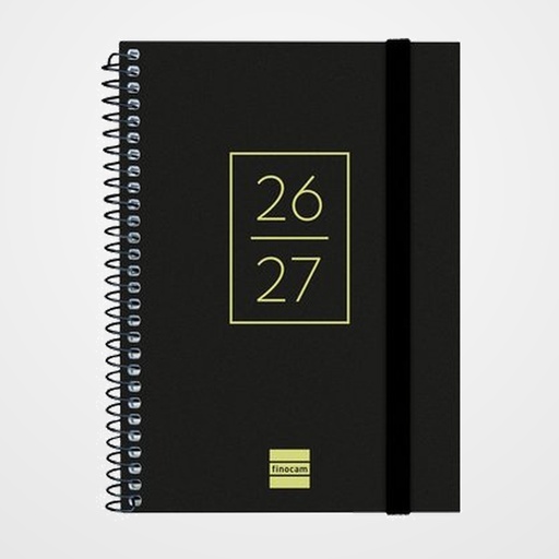 AGENDA ESCOLAR (2026-27) FINOCAM SECUNDARIA ESPIRAL tapa PP S/V APAIS. 8º 120x164 con GOMA NEGRO