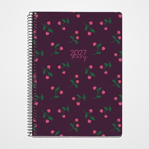 AGENDA ANUAL (2026-27) MIQUELRIUS 18 MESES ESPIRAL tapa EXTRA PLUS 4º 155x213 S/V APAIS. BERRIES