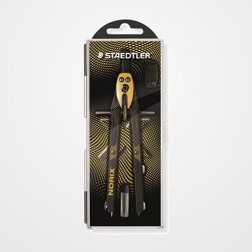COMPAS STAEDTLER NORIX 555 01 CON TUBO MINAS AMARILLO