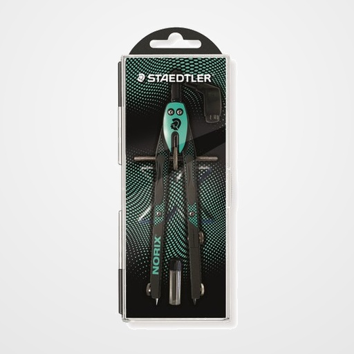 COMPAS STAEDTLER NORIX 555 01 CON TUBO MINAS TURQUESA