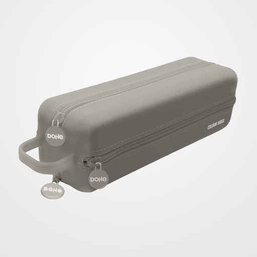 PORTATODO DOHE COLOUR VIBES SILICONA CUADRUPLE con ASA LATERAL GRIS