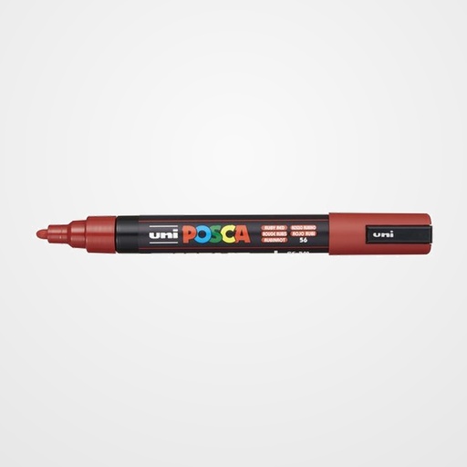 MARCADOR T.OPACA NO PERM. UNI POSCA  1,8 (PC-5M)  ROJO RUBI