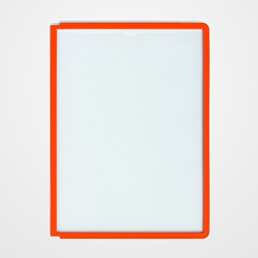FUNDA DURABLE SHERPA A4 con MARCO NARANJA PAQUETE de 5