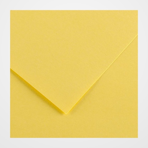 CARTULINA 70x100cm CANSON COLORLINE 220g LISO/FINO AMARILLO LIMON PAQUETE de 25
