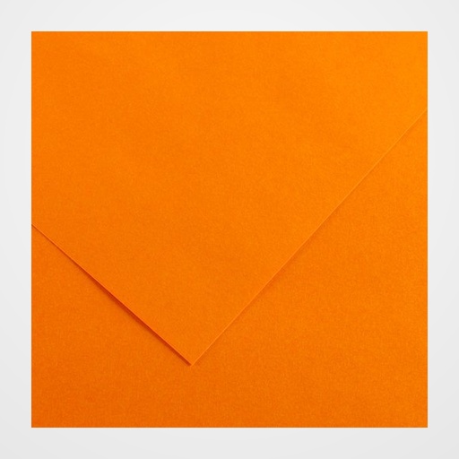 CARTULINA 70x100cm CANSON COLORLINE 220g LISO/FINO MANDARINA PAQUETE de 25