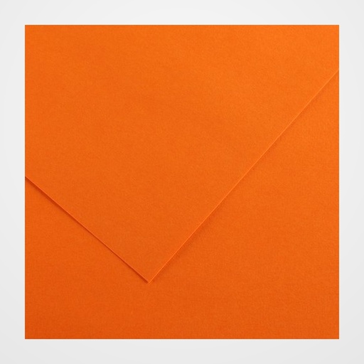 CARTULINA 70x100cm CANSON COLORLINE 220g LISO/FINO NARANJA PAQUETE de 25