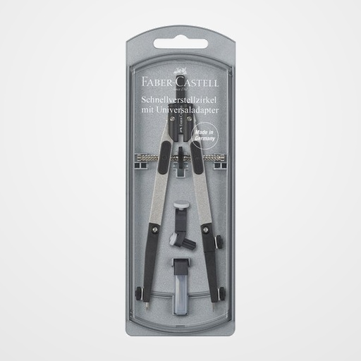 COMPAS FABER-CASTELL TECNICO CON ADAPTADOR Y AJUSTE RAPIDO