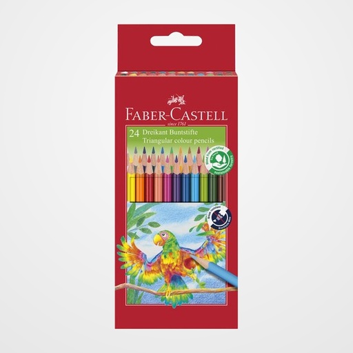 LAPICES de COLORES FABER-CASTELL ERGONOMICS TRIANGULAR - 0,4mm ESTUCHE de 24
