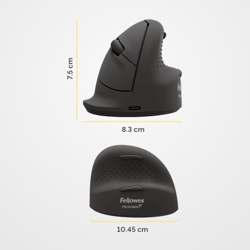 RATON FELLOWES VERTICAL INALAMBRICO BREYTA PLUS TALLA M DIESTRO