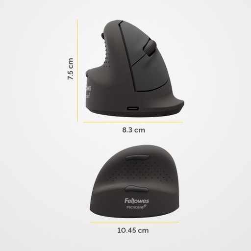 RATON FELLOWES VERTICAL INALAMBRICO BREYTA PLUS TALLA M ZURDO