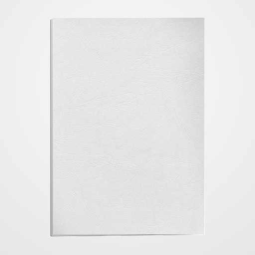 TAPA de ENCUADERNAR FELLOWES A4 250g DELTA CUERO (100% RECICLABLE) BLANCO CAJA de 25