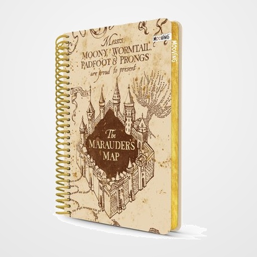 BLOC MOOVING PREMIUM tapa DURA 27,94x21,59cm 96h 80g CUAD.5x5 HARRY POTTER SURTIDO (2 mod.)