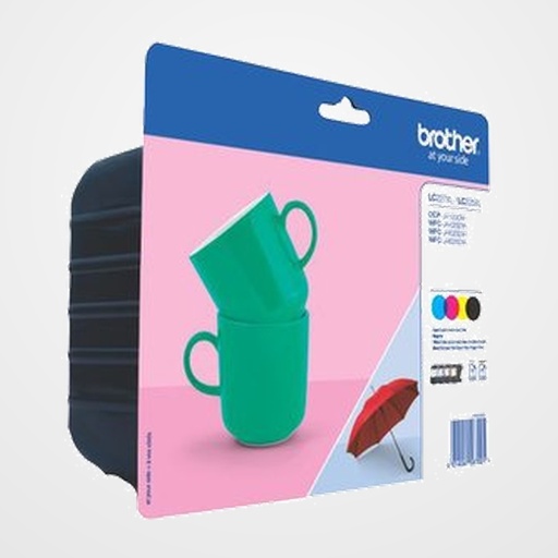 CARTUCHO INKJET BROTHER LC-227XLVALBP MULTIPACK (4 COLORES) DCPJ4120DW, MFCJ4420DW/MFCJ4620DW (1.200 PAG.)