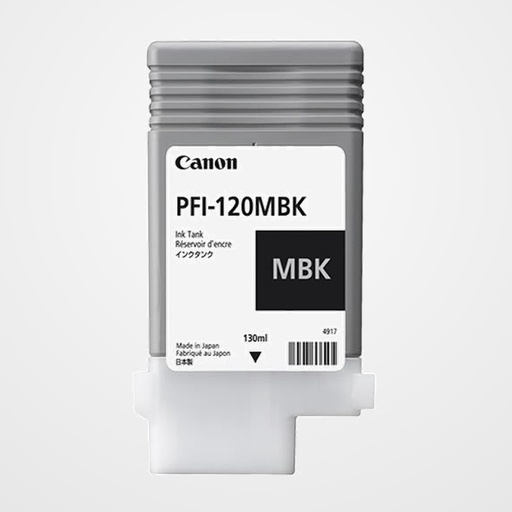 CARTUCHO INKJET CANON PFI-120MBK NEGRO MATE TM-200/205/300/305 130 ML (ref. 2884C001)