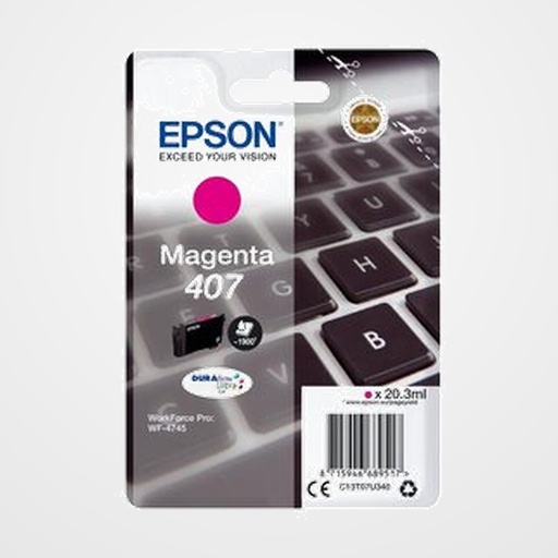 CARTUCHO INKJET EPSON T07U340 Nº407 WF-4745DTWF MAGENTA 20,3 ml