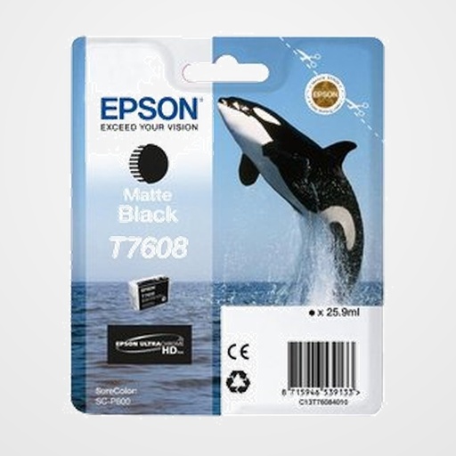 CARTUCHO INKJET EPSON T760840 SURECOLOR SC-P600 NEGRO MATE 25.9ML