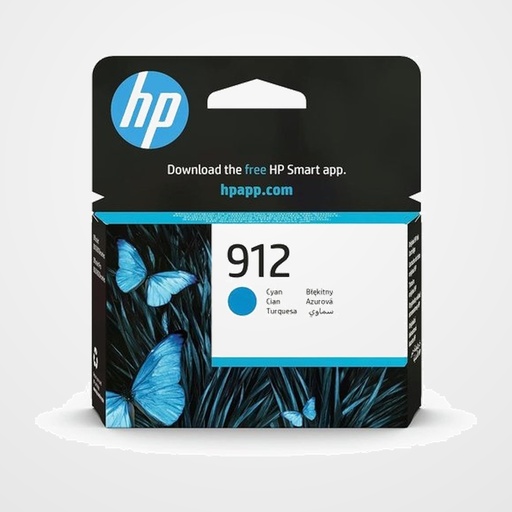 CARTUCHO INKJET HP 3YL77AE Nº912 OFFICEJET  PRO 8012/8014/8015/8017/PRO-8022/8023/8024/8025 CIAN (315 PAGINAS)