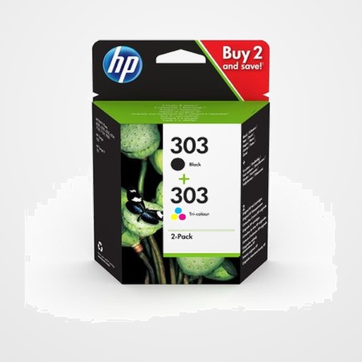 CARTUCHO INKJET HP 3YM92AE Nº303 ENVY PHOTO 6230, 7130, 7134, 7830 PACK DE 2 (NEGRO + TRICOLOR)
