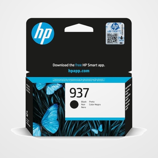 CARTUCHO INKJET HP 4S6W5NE Nº937 OFFICEJET PRO 9110B, 9120 AIO, 9120B AIO, 9130 ALL-IN-ONE, 9130B AIO, 9110B, 9700, 9700E NEGRO (1250 PAGINAS)