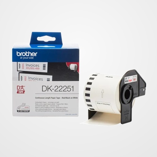 ETIQUETAS BROTHER CONTINUA PAPEL BLANCO  62 mm ROLLO 15,24 m (DK22251)