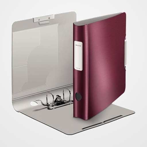 ARCHIVADOR palanca LEITZ STYLE ACTIVE A4 180º 50mm ROJO GRANATE