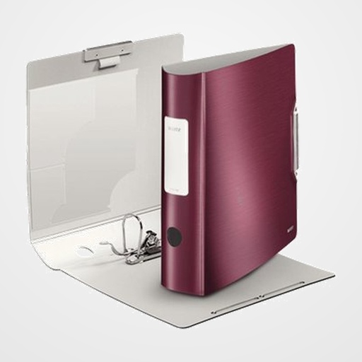 ARCHIVADOR palanca LEITZ STYLE ACTIVE A4 180º 75mm ROJO GRANATE