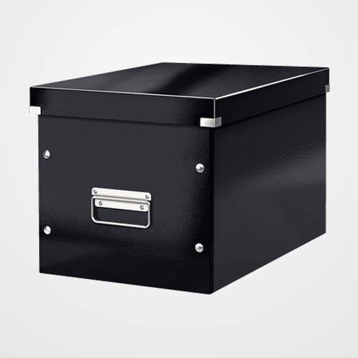CAJA PARA ALMACENAMIENTO LEITZ CLICK&STORE ORGANIZADORA 85% CARTON RECICLADO GRANDE 320x360x310 mm NEGRO