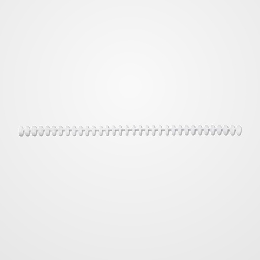 CANUTILLO PLASTICO GBC CLICK 34 anillas paso 3:1 BLANCO 8 mm CAJA de 50